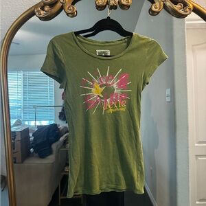 Aerie Vintage Olive Graphic Tee